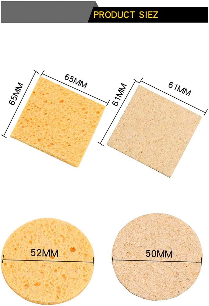 MEETOOT 6pcs Soldering Iron Cleaning Sponge 6x6cm Square Sponge High Temperature Sponge Welding Platform Sponge Welding Clean Pads - Image 4